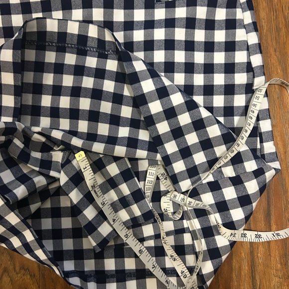 Checkered Navy Blue and White Women's Skirt With Shorts - Picture 7 of 9